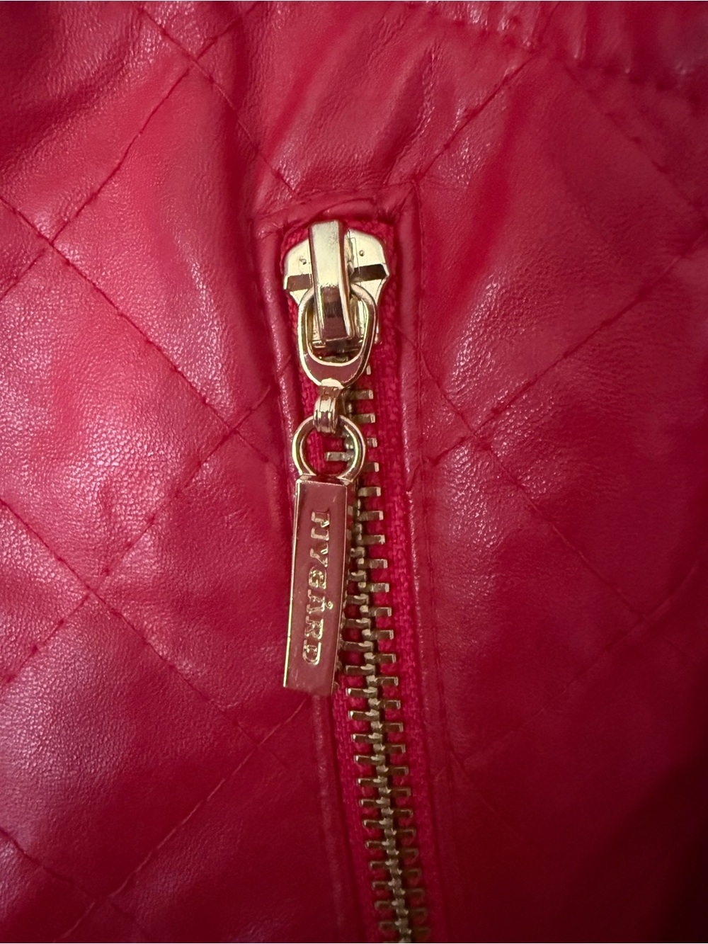Peter Nygard Red Faux Leather Jacket Floral Lace Sleeve Moto Full Zip PM Edgy - Picture 3 of 10